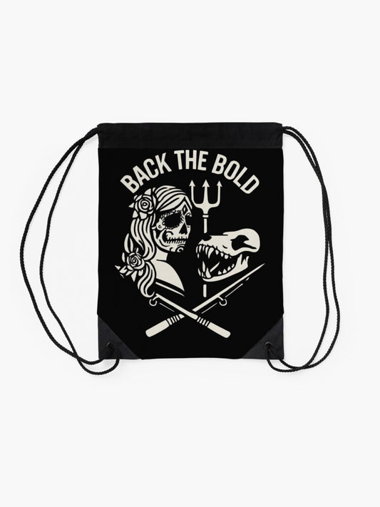 Back the Bold – Fierce Duality Design Drawstring Bag