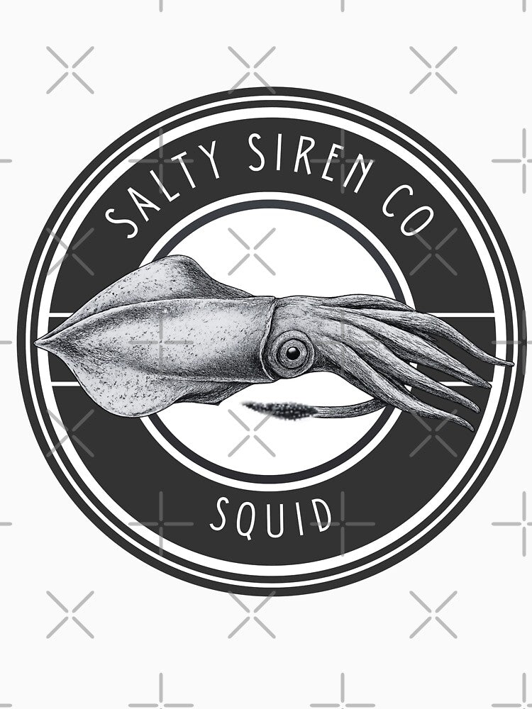 Squid Signature Target Design Fitted Scoop T-Shirt