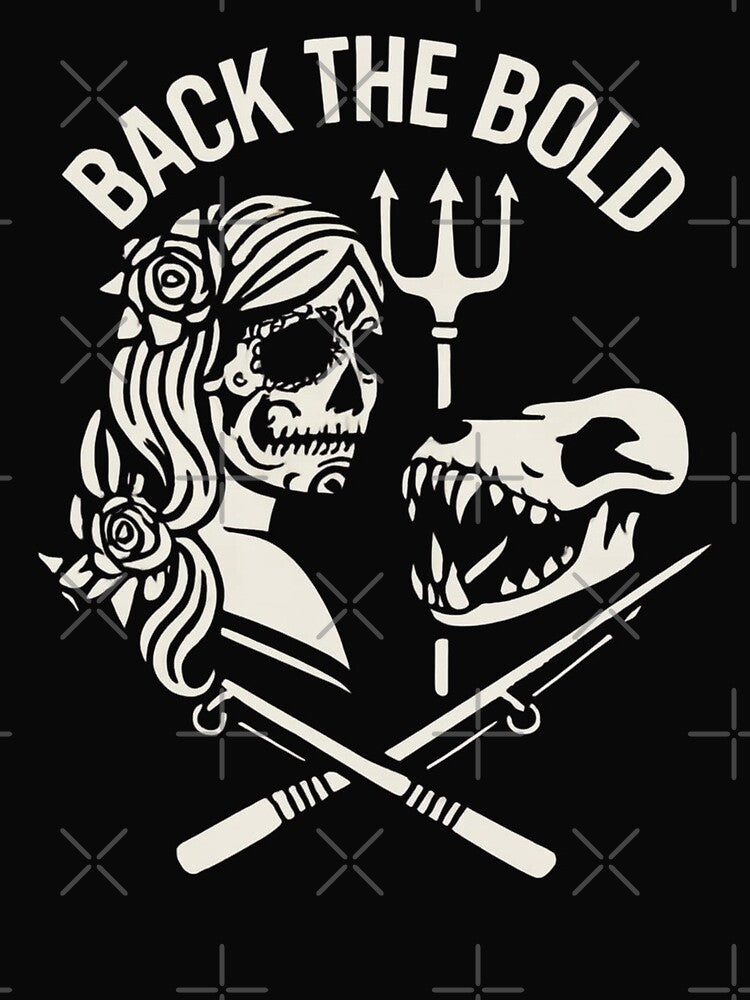 Back the Bold – Fierce Duality Design Drawstring Bag