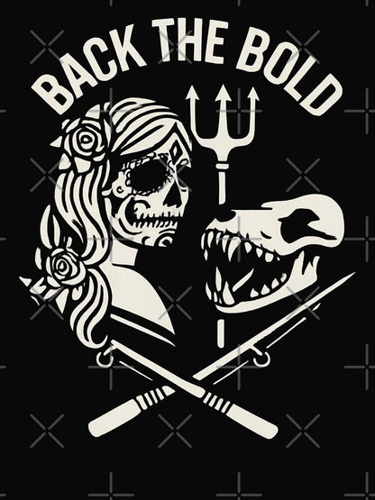 Back the Bold – Fierce Duality Design Drawstring Bag