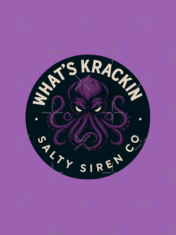 WHAT’S KRACKIN – Salty Siren Co. Purple Kraken Logo Drawstring Bag