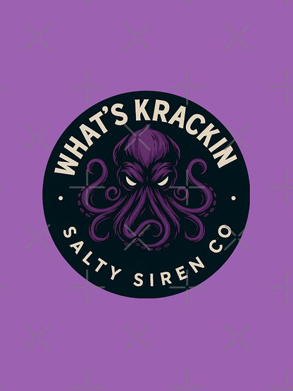 WHAT’S KRACKIN – Salty Siren Co. Purple Kraken Logo Drawstring Bag