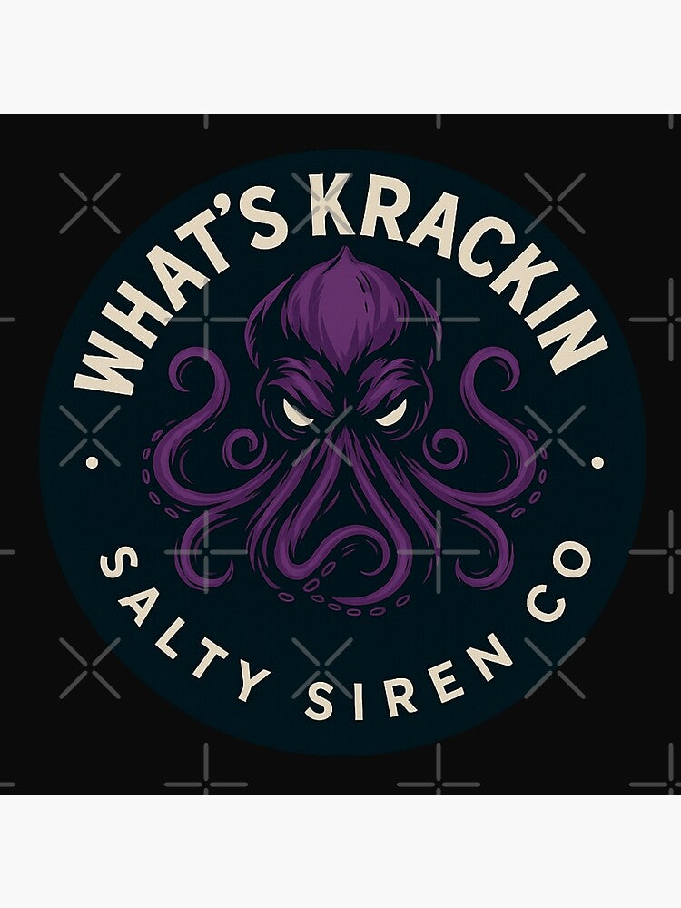 WHAT’S KRACKIN – Salty Siren Co. Purple Kraken Logo Tote Bag