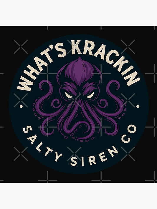 WHAT’S KRACKIN – Salty Siren Co. Purple Kraken Logo Tote Bag