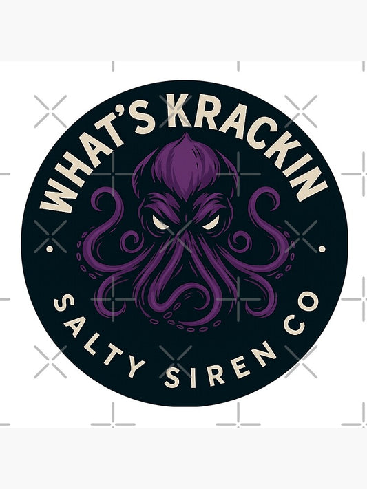 WHAT’S KRACKIN – Salty Siren Co. Purple Kraken Logo Tote Bag