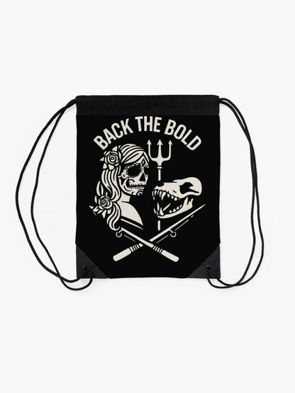 Back the Bold – Fierce Duality Design Drawstring Bag