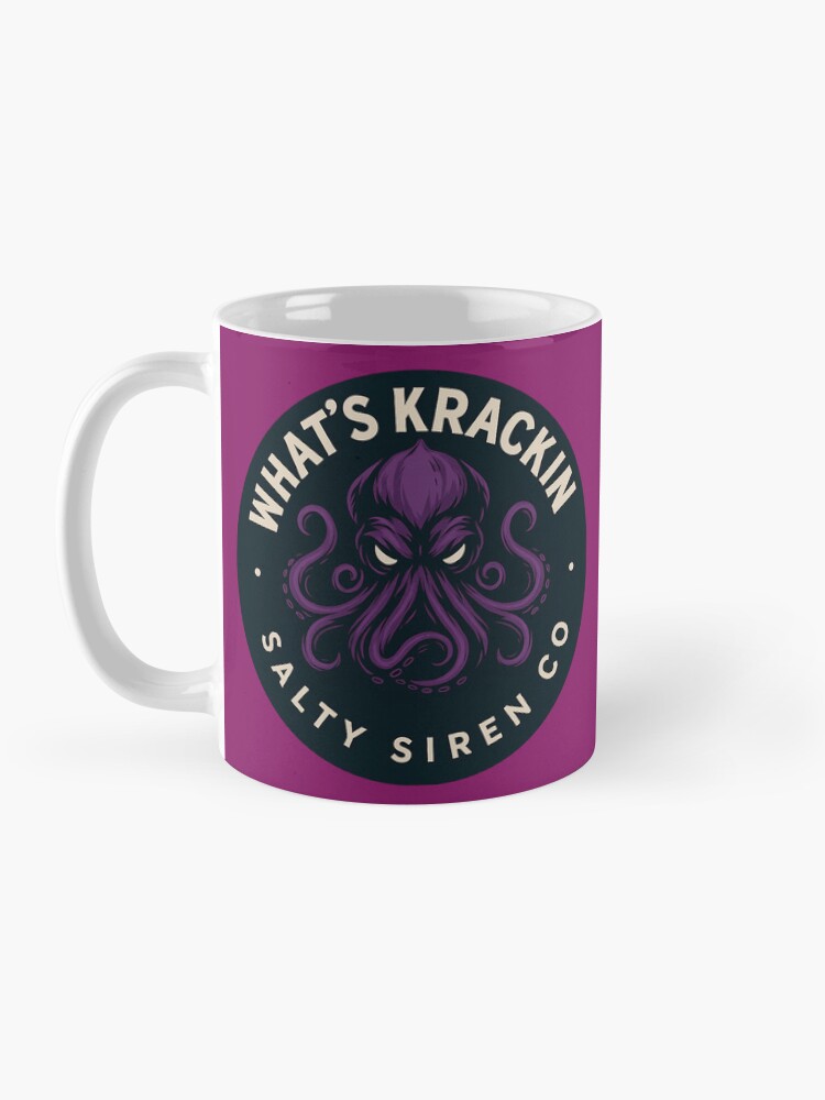 WHAT’S KRACKIN – Salty Siren Co. Purple Kraken Logo Coffee Mug