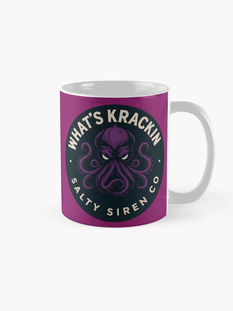 WHAT’S KRACKIN – Salty Siren Co. Purple Kraken Logo Coffee Mug