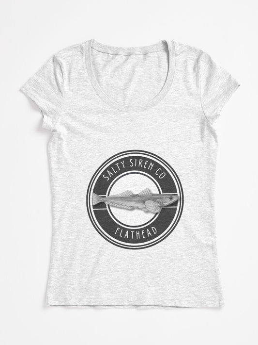 Flathead Signature Target Design Fitted Scoop T-Shirt