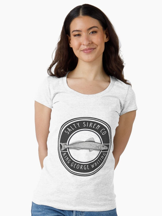 King George Whiting Signature Target Design Fitted Scoop T-Shirt