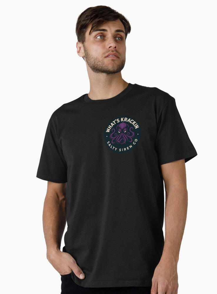 WHAT’S KRACKIN – Salty Siren Co. Purple Kraken Logo Premium T-Shirt
