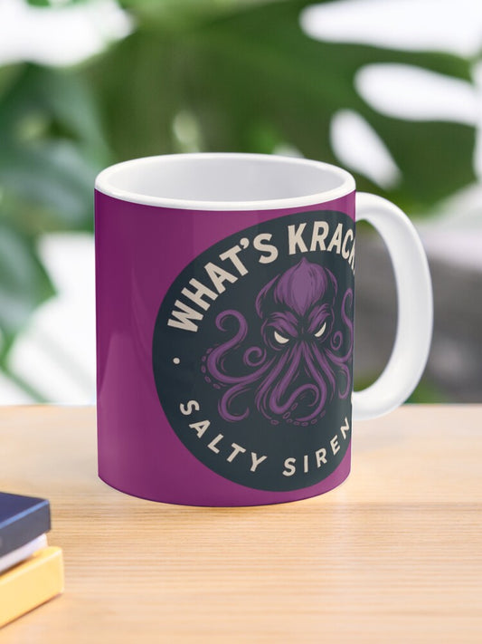 WHAT’S KRACKIN – Salty Siren Co. Purple Kraken Logo Coffee Mug